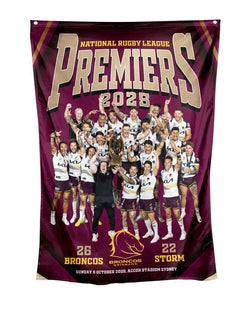 Brisbane Broncos 2025 Premiers Wall Flag