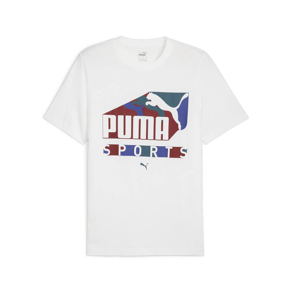 Puma GRAPHICS Puma Sports Tee. Mens. white SPORTFIRST NAMBUCCA