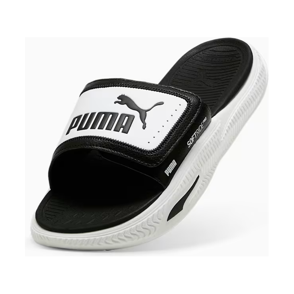 Puma SoftridePro 24 V Slides. black white SPORTFIRST NAMBUCCA