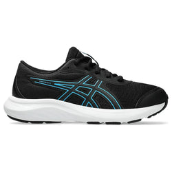 Asics CONTEND 9 GS. black/digital aqua