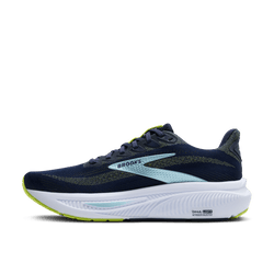 Brooks Ghost 17. Mens. 2E Wide. peacoat/lime/blue