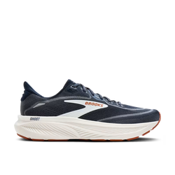 Brooks Ghost 18. Mens. 2E Wide. navy blazer/red earth/blue