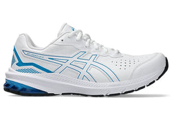 Asics GT-1000 LEATHER 2. Mens. 4E Extra Wide. white/aegean blue