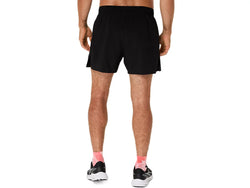 ASICS SILVER 5 INCH SHORT. Mens. black