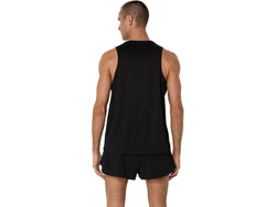 ASICS SILVER SINGLET. Mens. black