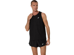 ASICS SILVER SINGLET. Mens. black