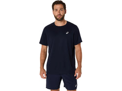 ASICS SILVER SHORT SLEEVED TOP. Mens. midnight
