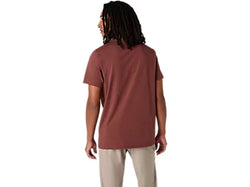 ASICS SPIRAL EMBROIDERY TEE. Mens. rusted rock