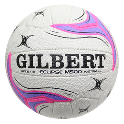 Gilbert Eclipse M500 Match Netball. white. Size 5