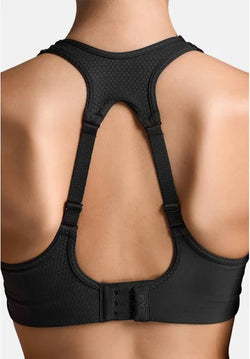 2XU Aero Mesh Medium Impact Bra. black/silver