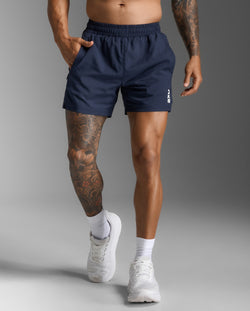 2XU Aspire 5 Inch Shorts. Mens. midnight/white