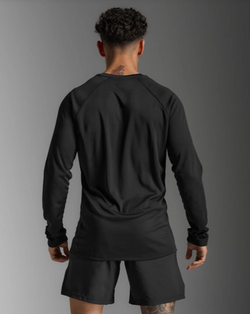 2XU Aspire Long Sleeve Tee. Mens. black/white