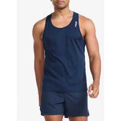 2XU Aspire Singlet. Mens. midnight/white