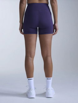2XU Flex Hi-Rise Compression 4 Inch Short. Womens. velvet purple