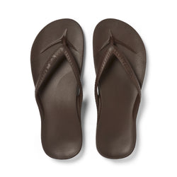 Archies Arch Support Thongs. Brown