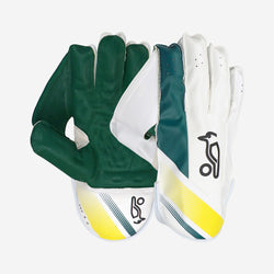 Kookaburra PRO 3.0 WICKET KEEPING GLOVES. green/gold - SPORTFIRST NAMBUCCA