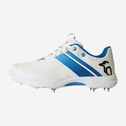 Kookaburra PRO 2.0 Spike Cricket Shoe. white/blue - SPORTFIRST NAMBUCCA