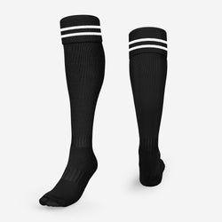 Sekem Elite Football Socks. black/ 2 white. Large Size 7-11