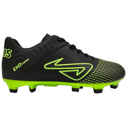 Nomis Immortal 2.0 FG Junior Football Boot. black/fluro lime