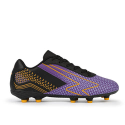 Sfida Catalyst Junior Football Boots. purple/gold/black