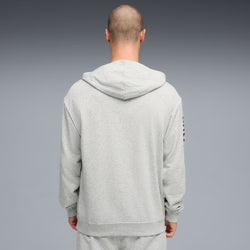 Puma Graphics French Terry Training Hoodie. Mens. light heather gray