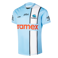 Sharks 2026 Pro Training Tee. Mens. sky