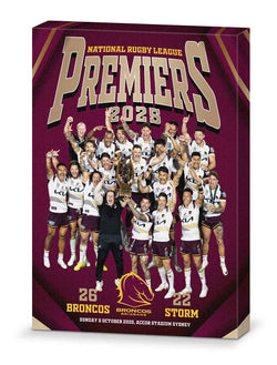 Brisbane Broncos 2025 Premiers Team Photo Canvas