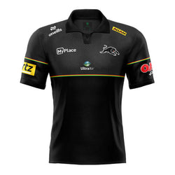 Penrith Panthers 2025 Media Polo. Mens. black