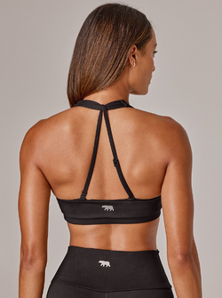 Running Bare Headliner Sports Bra. black