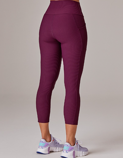 Running Bare Rise Above Ribbed Ankle Grazer. mangosteed