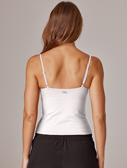 Running Bare Smooth Moves Tank W/ Shelf Bra. white