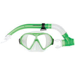 Mirage Tropic Silitex Mask and Snorkel. Adult, Green