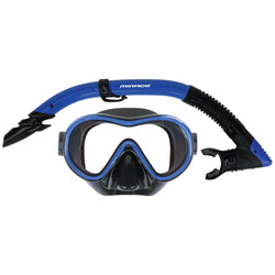 Mirage PHANTOM Silicone Mask and Snorkel Set. Adult, blue