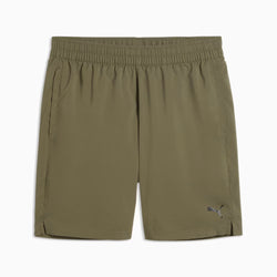 Puma TRAIN ALL DAY Foundations 7" Woven Shorts. Mens. laden green