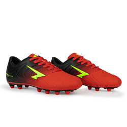 Sfida Velocity Junior Football Boots. Wide Fit.  red/yellow/black
