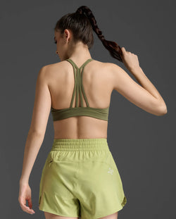 2XU Form Strappy Low Impact Bra. hunter green