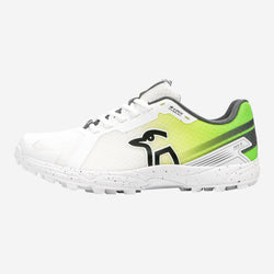 Kookaburra PRO 2.0 Rubber Cricket Shoe. white/lime/yellow
