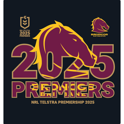 Brisbane Broncos 2025 NRL Premiers Tee. Mens