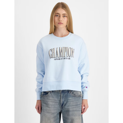 Champion Graphic Crew. Womens. spring sky blue