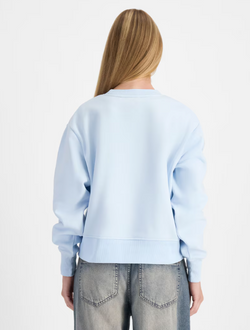 Champion Graphic Crew. Womens. spring sky blue