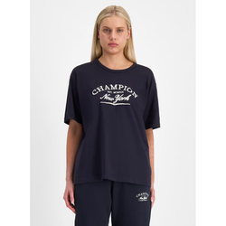 Champion Graphic Oversized Tee. Womens. navy