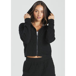 Abi and Joseph FINLEY LOUNGE HOODIE. Womens. black