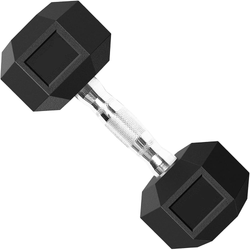 Bodyworx Rubber Hex Dumbbell 12.5kg. single