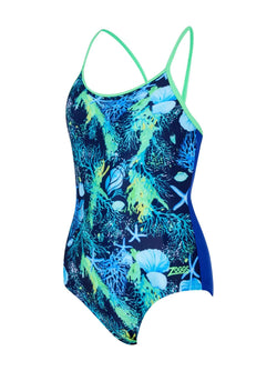 Zoggs Junior Girls Seaside Yaroomba Floral Swimsuit