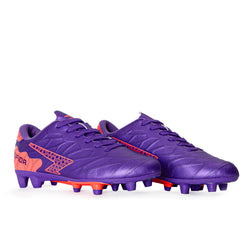 Sfida Launch Junior Football Boot. purple/coral