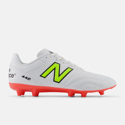 New Balance 442 V2 ACADEMY FG. Football Boot. Mens. 2E Wide.white/red/hi-lite