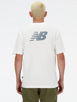 New Balance Relaxed Logo T-Shirt. Mens. white