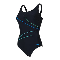 Zoggs Adjustable Macmasters Scoopback Swimsuit.  Mystic