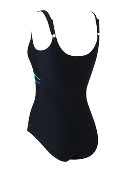 Zoggs Adjustable Macmasters Scoopback Swimsuit.  Mystic