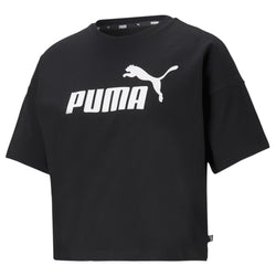 Puma Essentials Cropped Logo Tee. Womens. black - SPORTFIRST NAMBUCCA